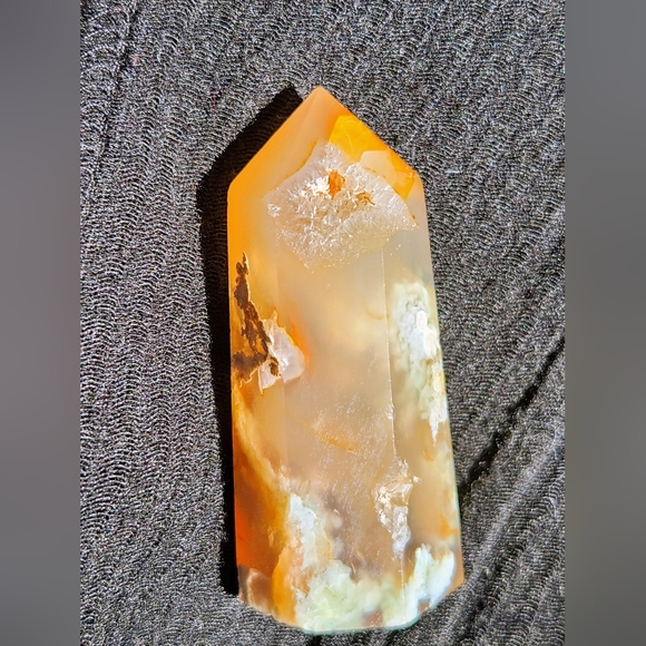 Druzy Flower Agate Tower Crystals Point - Picture 4 of 9